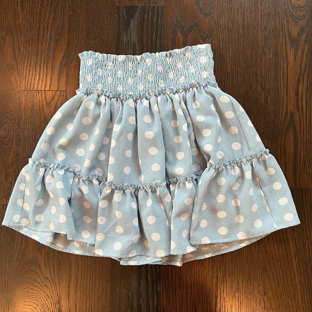 Altar’d State Blue and white polka dot skirt
